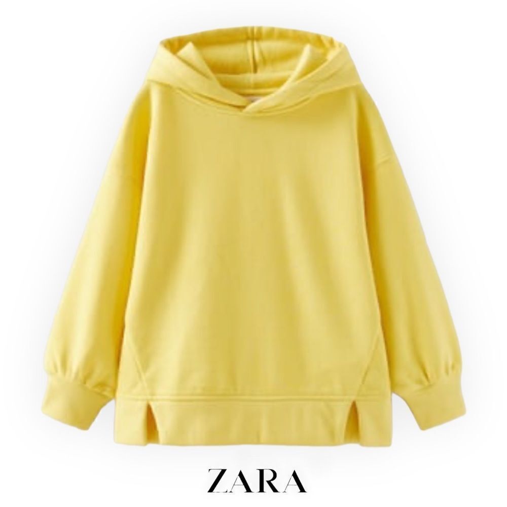 ZARA Kids | Yellow | BASIC HOODED SWEATSHIRT